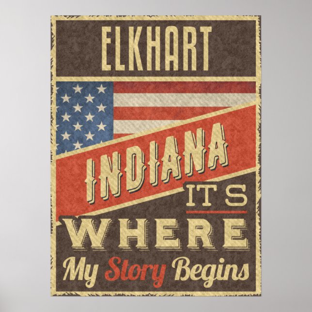 Poster Elkhart Indiana (Devant)