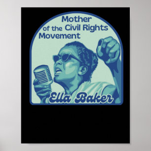 Poster Ella Baker Portrait - Mère Des Droits Civils M