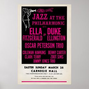 Poster Ella Fitzgerald - Duke Ellington - Oscar Peterson