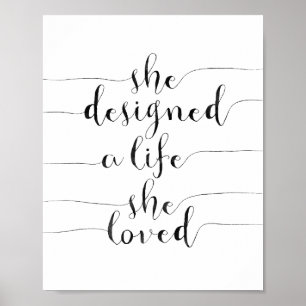 Poster Elle A Conçu Une Vie Qu'Elle Aimait