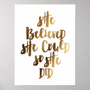 Poster Elle a cru qu'elle pourrait ainsi elle a fait