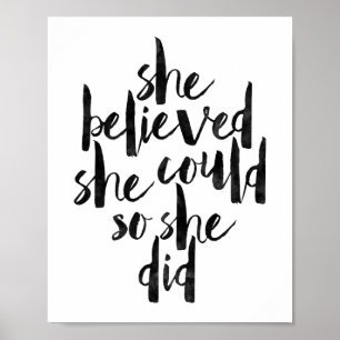 Poster Elle a cru qu'elle pouvait donc elle l'a fait