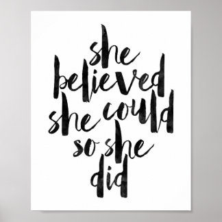 Poster Elle a cru qu'elle pouvait donc elle l'a fait