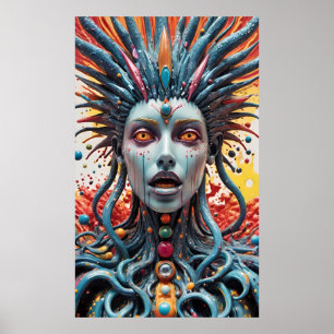 Poster Elle A Pris Quelqu'Un Qui Frottait Son Bouton De P