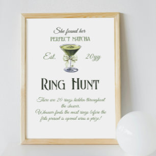Poster Elle A Trouvé Parfait Chasse À Bague Fête des mari