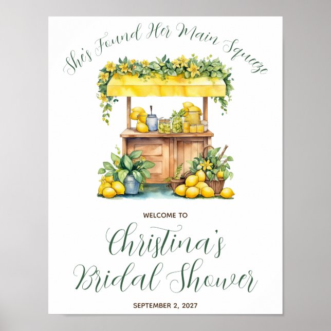 Poster Elle a trouvé son Accueil de Mariage Main Squeeze (Devant)