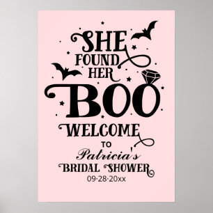 Poster Elle a trouvé son Boo Panneau de bienvenue pour la