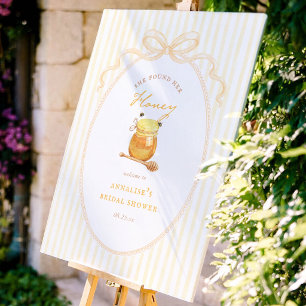 Poster Elle a Trouvé Son Miel Accueil de Fête de Fiançail