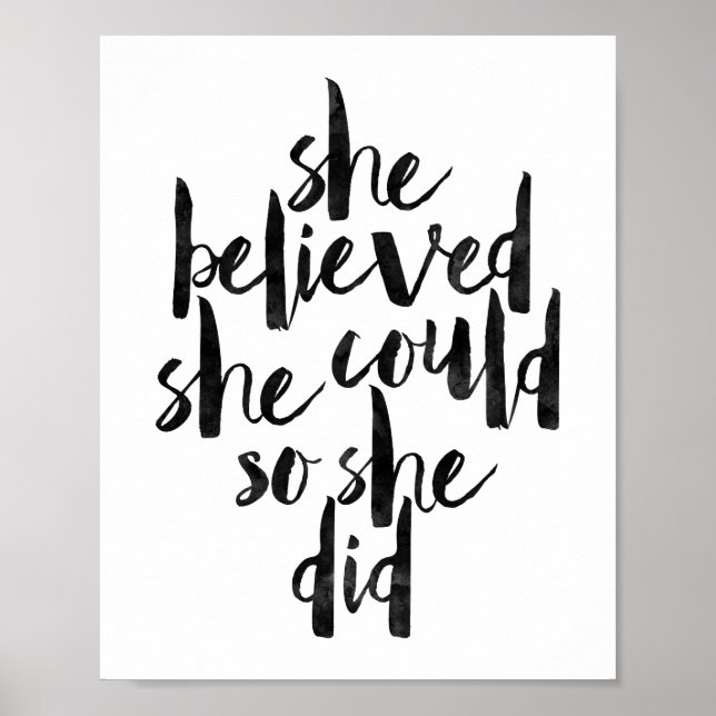 Poster Elle Croyait Qu'Elle Pouvait Le Faire. (Devant)