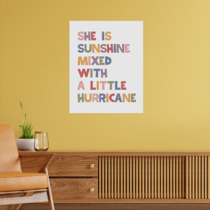 Poster Elle Est Brillante, Mélangée Avec Un Petit Ouragan