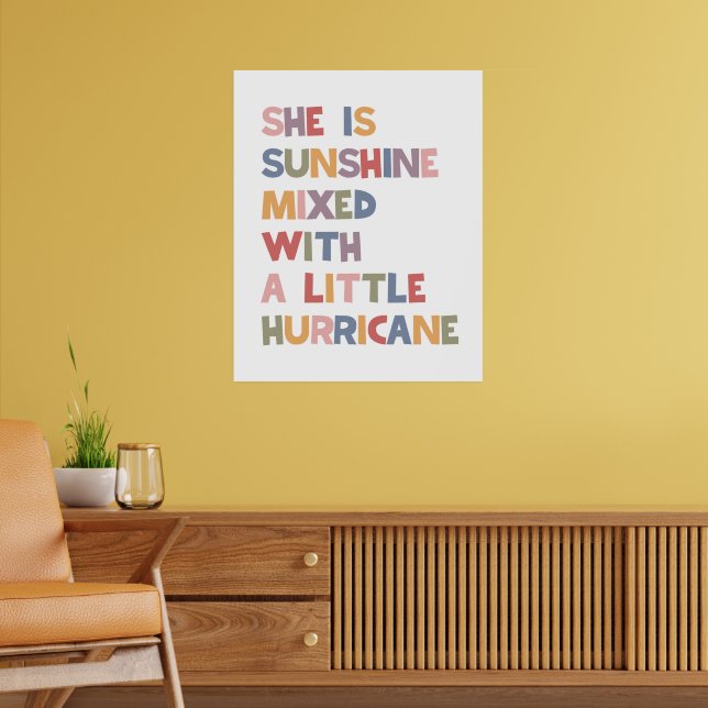 Poster Elle Est Brillante, Mélangée Avec Un Petit Ouragan (Salon 2)