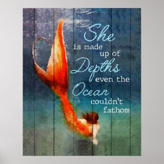 Poster Elle Est Composée De Sirène Profond