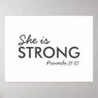 Elle est forte | Proverbes 31:25 Foi chrétienne