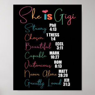 Poster Elle Est Gigi Christian Mothers Day Présente Grand