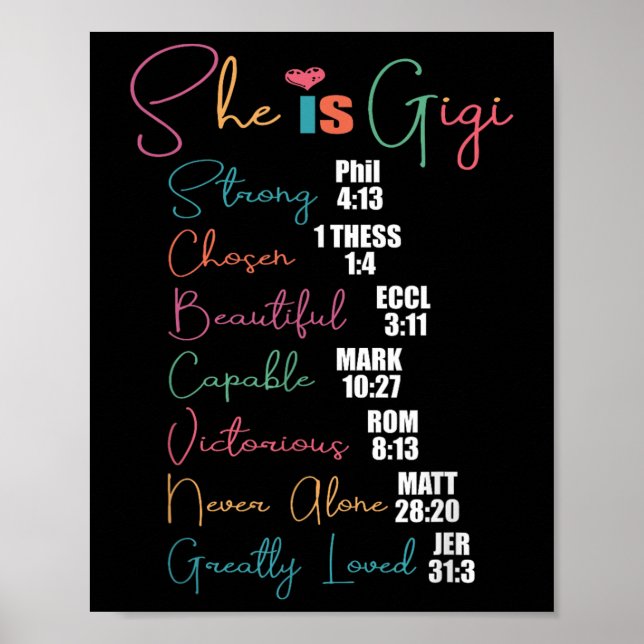 Poster Elle Est Gigi Christian Mothers Day Présente Grand (Devant)