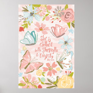 Poster Elle est habillée de force et de proverbes de dign