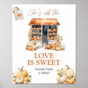 Poster Elle est hors du marché Automne Citrouille L'amour