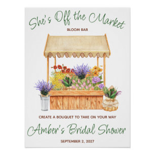 Poster Elle est hors du marché Faveur de bar Bloom