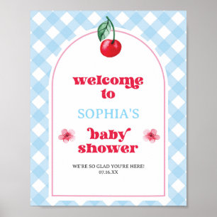 Poster Elle est la cerise sur le dessus, Baby shower de b