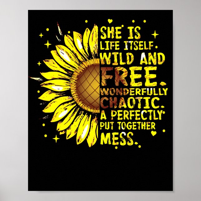 Poster Elle Est La Vie Sauvage Et Libre Merveilleusement (Devant)