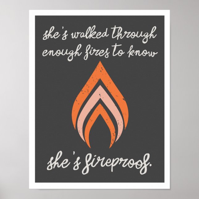 Poster Elle est pare-feu 11"14" Art Print (Devant)