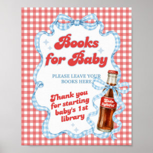 Poster Elle est prête Pop Soda Baby Shower Livres
