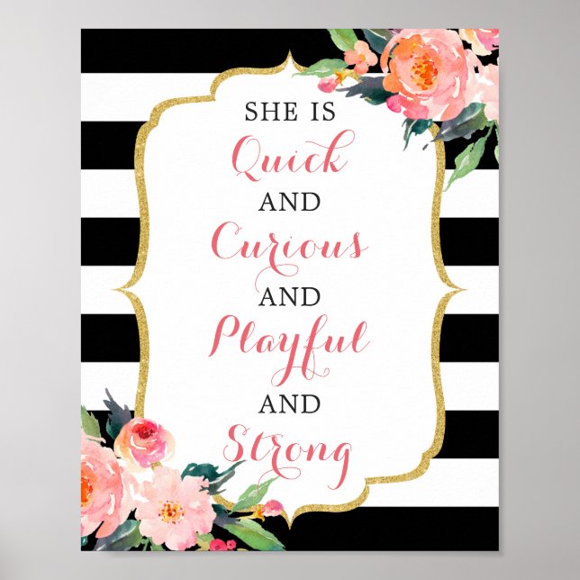 Poster Elle est rapide et curieuse et joueuse et forte (Devant)