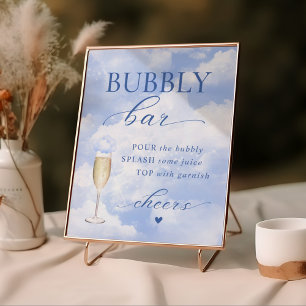 Poster Elle est sur Cloud Nine Blue Bubbly Bar