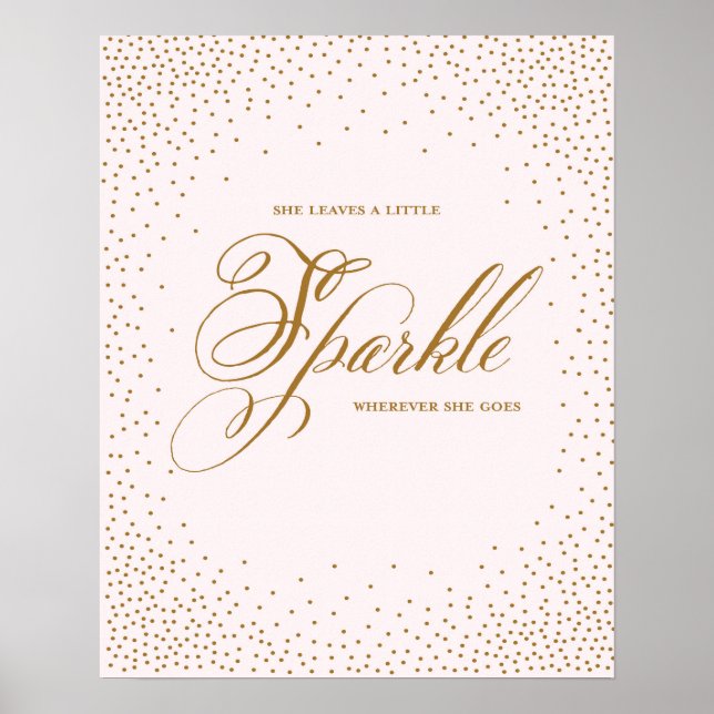 Poster Elle laisse un peu d'étincelle - Toile Premium (Devant)