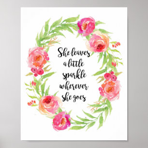 Poster Elle laisse une petite étincelle partout où elle v