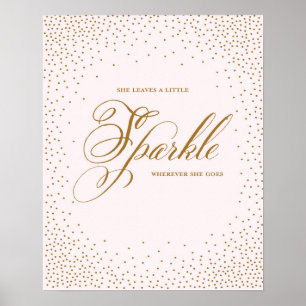 Poster Elle laisse une petite étincelle - Toile Premium