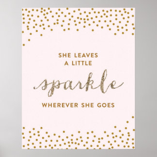 Poster Elle laisse une petite étincelle - Toile Premium