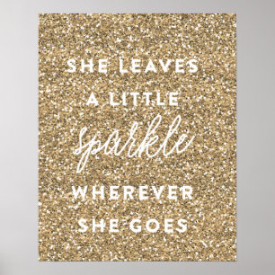 Poster Elle laisse une petite étincelle – toile premium