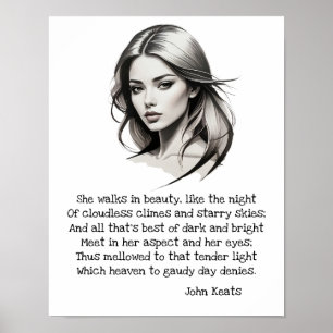 Poster Elle marche dans la beauté