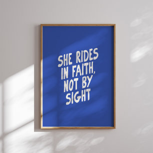 Poster Elle marche dans la foi pas par vue Christian West