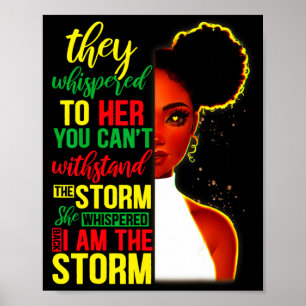 Poster Elle murmura en retour Je suis la tempête Mo Histo