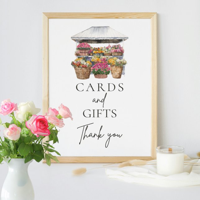 Poster Elle n'est pas sur le marché Floral Script Cards (Créateur téléchargé)