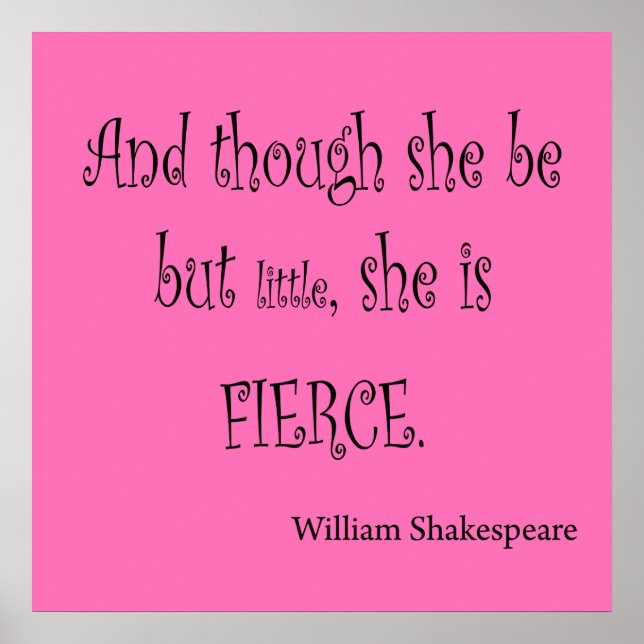 Poster Elle n'est que petite elle est Fierce Shakespeare  (Devant)