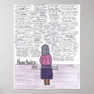 Poster Elle Persistait (Agéisme) 11x14