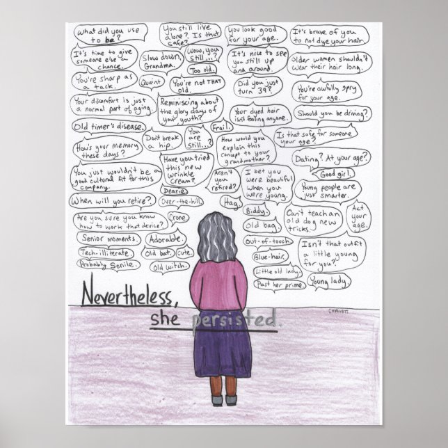 Poster Elle Persistait (Agéisme) 11x14 (Devant)