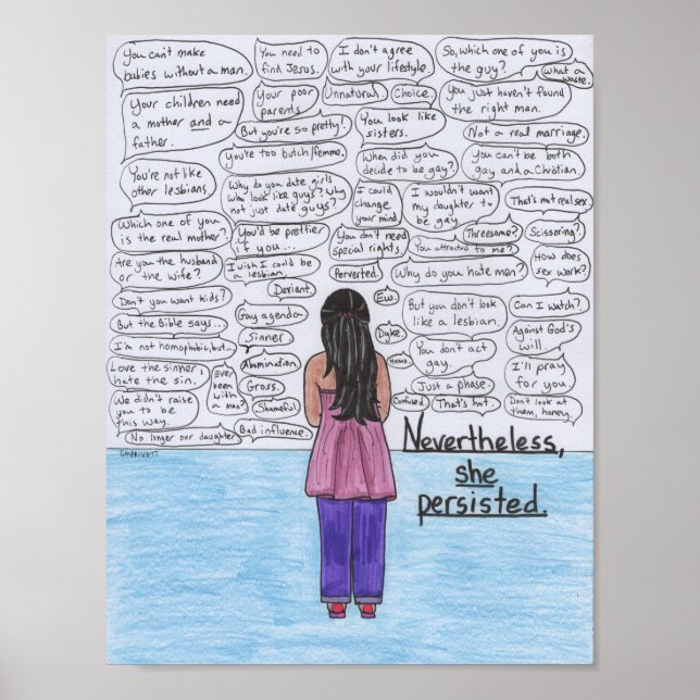 Poster Elle Persistait (Lesbienne) 8,5x11 (Devant)