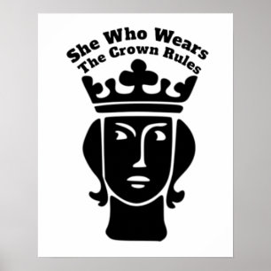 Poster Elle Qui Porte Le Reglement De La Couronne Art