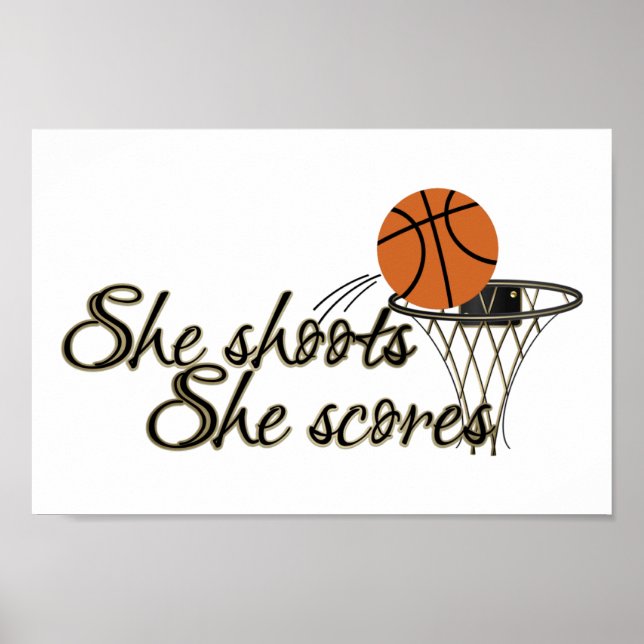 Poster Elle Tire, Elle Scores (Basketball) (Devant)