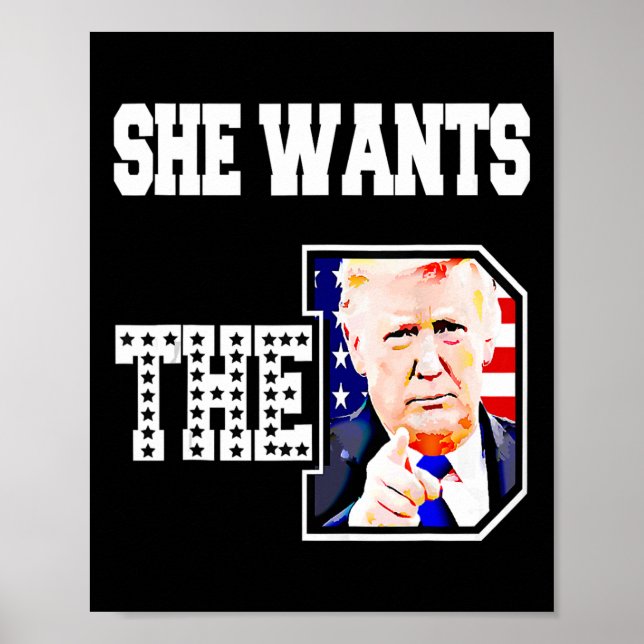 Poster Elle Veut Le D Donald Trump 2024 (Devant)