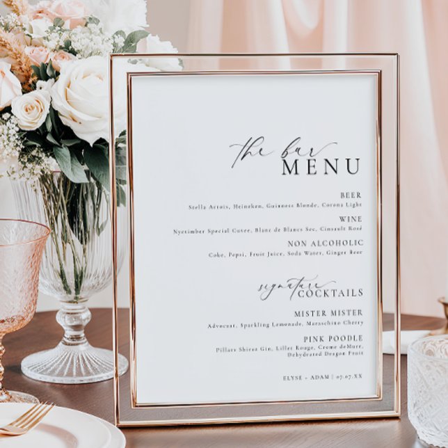 Poster Ellesmere Modern Minimal Le Menu Barre Panneau (Créateur téléchargé)