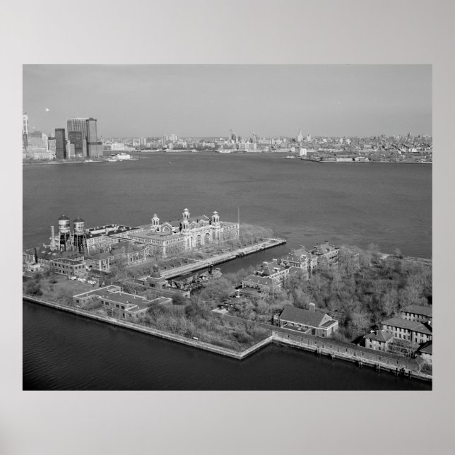 Poster Ellis Island et NYC Harbour Photographie (Devant)