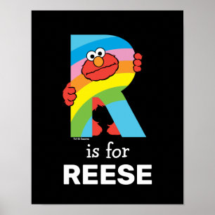 Poster Elmo Alphabet   Arc-en-ciel