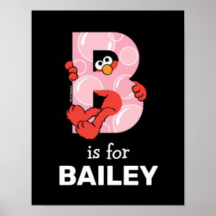 Poster Elmo Alphabet   B Bulles