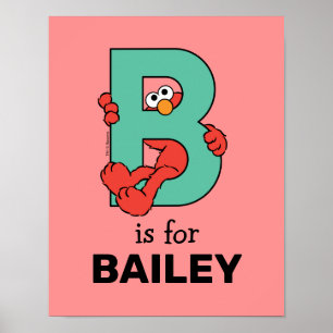 Poster Elmo Alphabet   B TURQUOISE