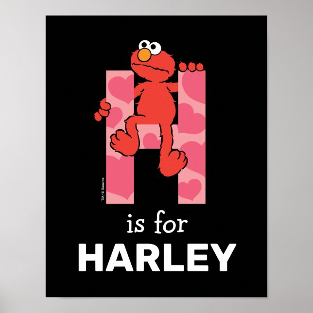 Poster Elmo Alphabet | C Cœurs (Devant)
